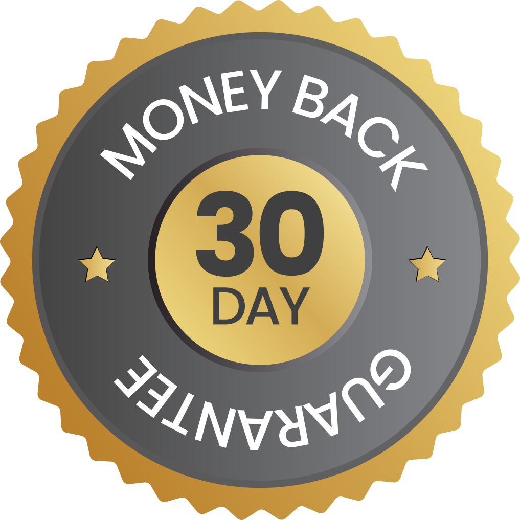 30-day money-back guarantee seal